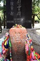 Korean memorial in Hiroshima daubed with paint